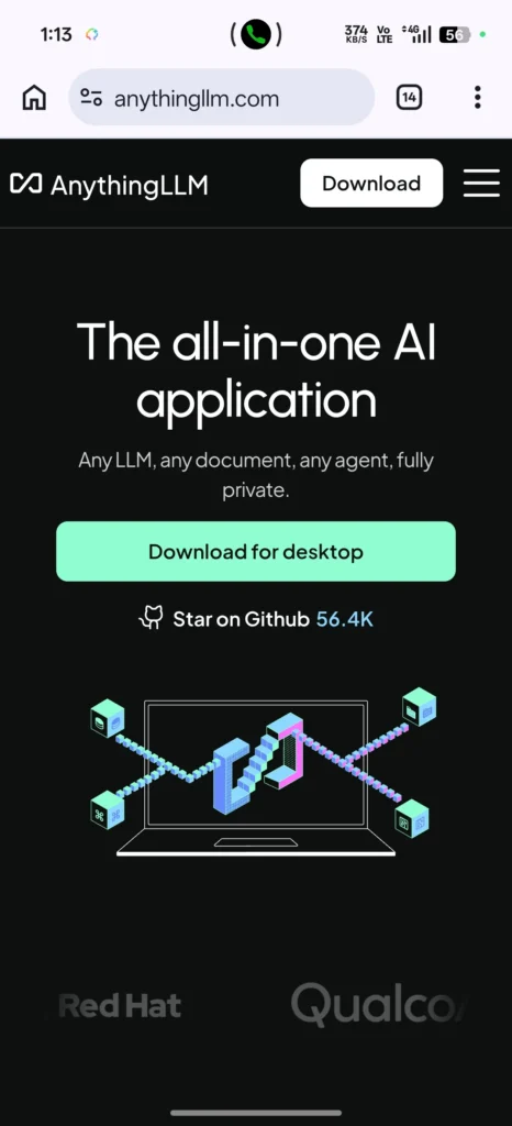 AnythingLLM local LLM with RAG setup for chatting with PDFs and private data