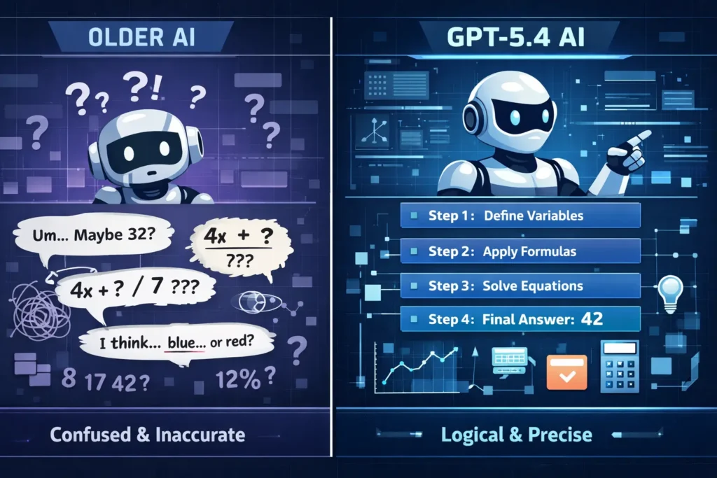 GPT-5.4 AI reasoning improvement showing advanced problem solving abilities