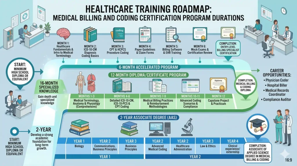 medical billing and coding certification programs course duration timeline