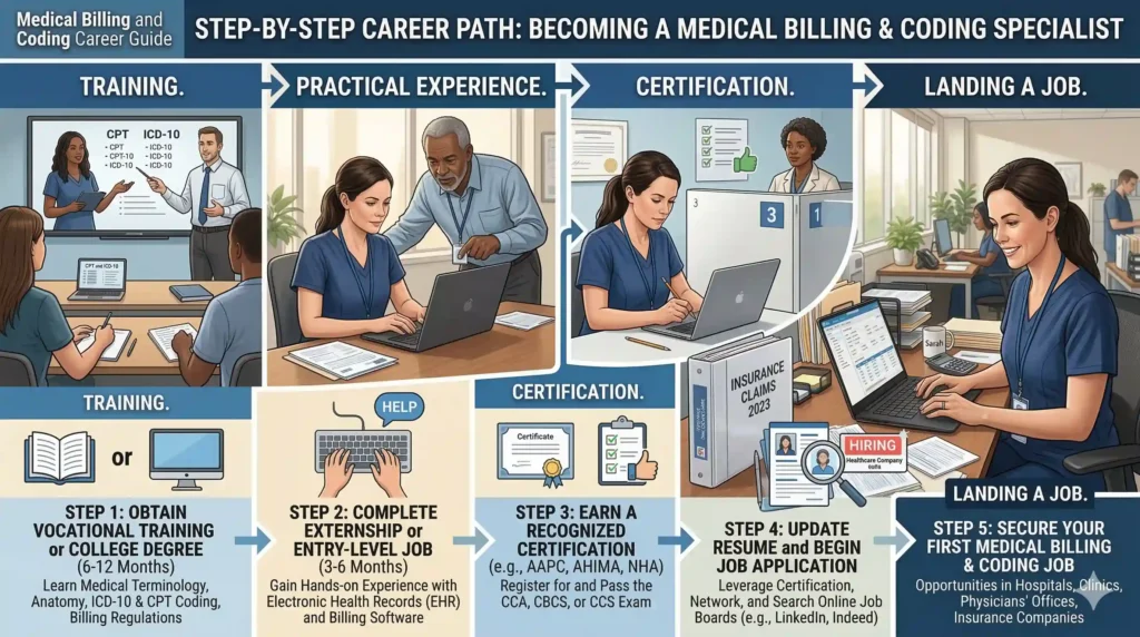 how to start medical billing and coding career step by step guide