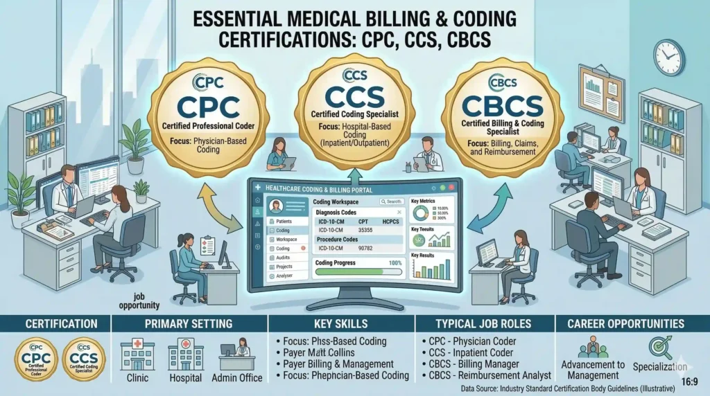 medical billing and coding certification programs CPC CCS CBCS comparison