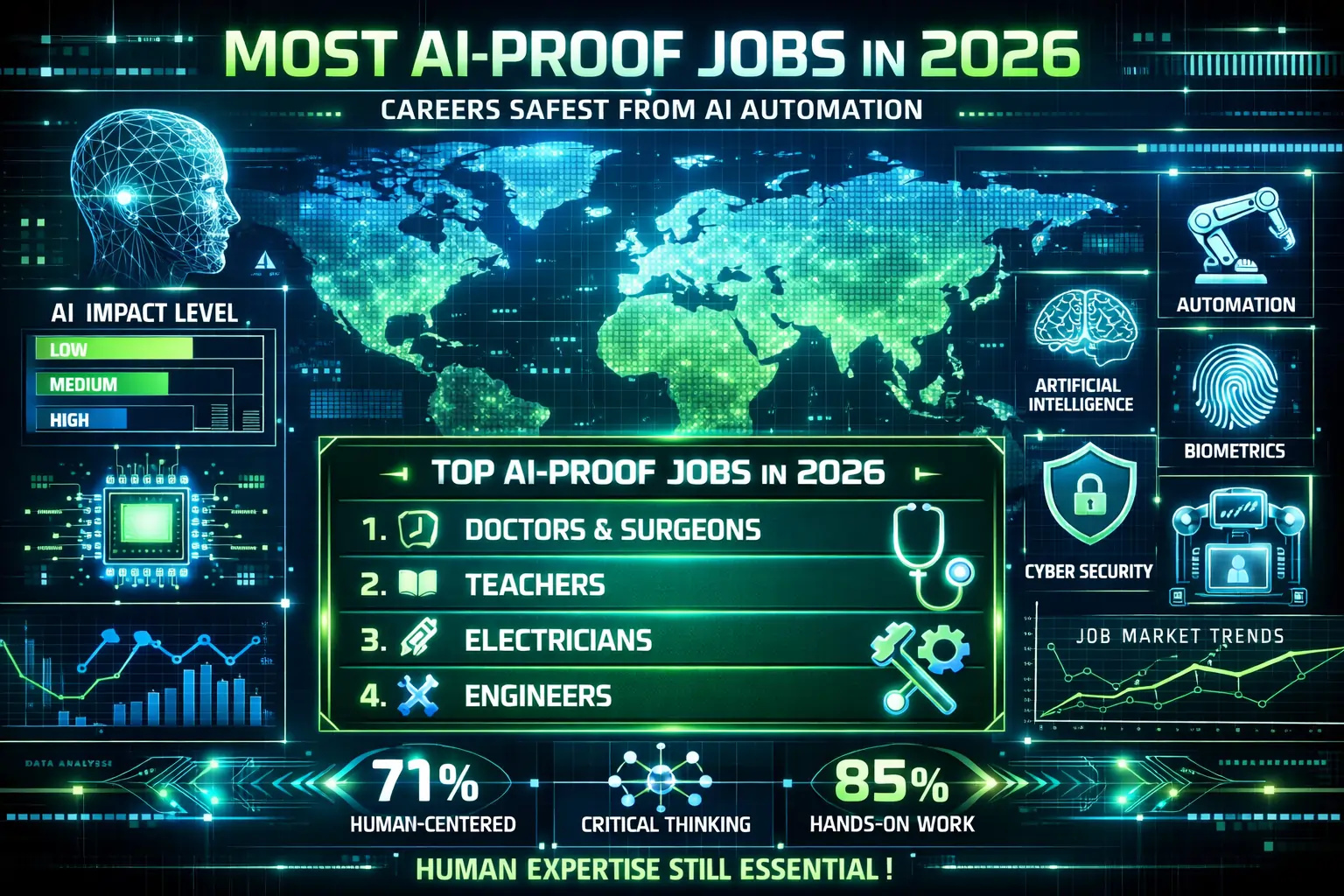 Most AI-Proof Jobs in 2026 Careers That AI Can't Replace